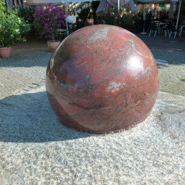 En gros pierre naturelle décoration de jardin boule de granit